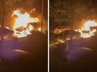 Car gutted by fire and several others damaged in Sydney blaze 