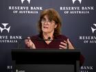 Reserve Bank Governor Michele Bullock speaks to the media during a press conference in May.