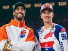 Daniel Ricciardo with Hunter Lwrence at the Supercross in Paris.