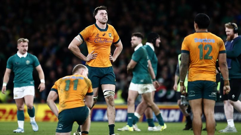 Nick Frost and the Wallabies were left dejected after their agonising defeat to Ireland in Dublin. 