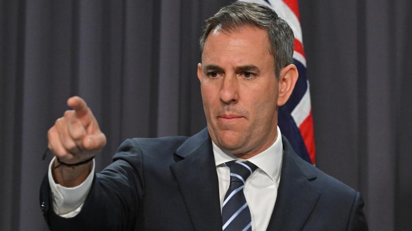 Treasurer Jim Chalmers at a press conference at Parliament House in Canberra, Monday, September 30, 2024. (AAP Image/Mick Tsikas) NO ARCHIVING