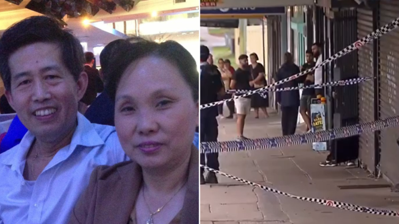 Hoa Tek Cien, 69, and Heang Kim Gau, 68 were found dead inside their takeaway burger shop in Sydney’s west on Saturday.