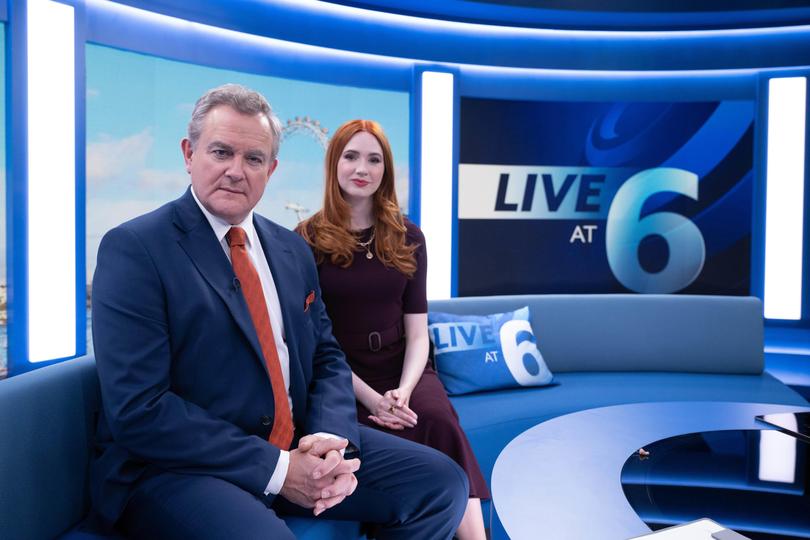 Hugh Bonneville and Karen Gillan in Douglas is Cancelled.