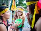 Tubing down the river is the main activity in this small town of Vang Vieng, Laos. The bars are a popular place to stop and have a drink. Matthew Micah Wright