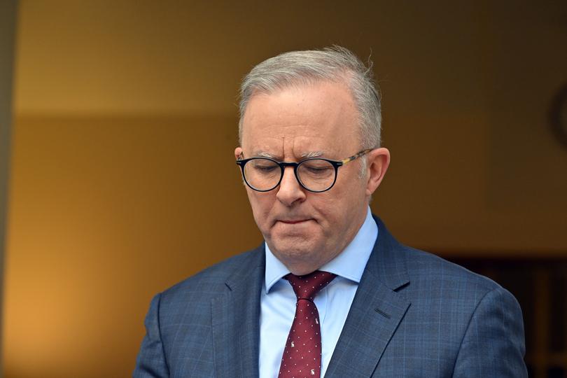 Prime Minister Anthony Albanese at a press conference at Parliament House in Canberra, Friday, November 8, 2024. (AAP Image/Mick Tsikas) NO ARCHIVING