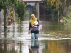 Heavy rain battered Malaysia's northeastern state of Kelantan and neighbouring Terengganu. 