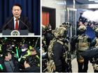 Shocking photos have emerged of military clashing with law makers after martial law was declared in South Korea.