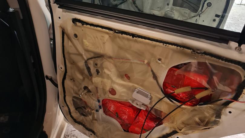 The drugs were hidden inside the car doors.