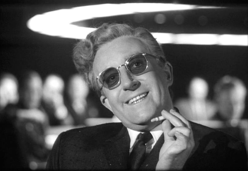 Screengrab of Peter Sellers in Stanley Kubrick's Dr Strangelove