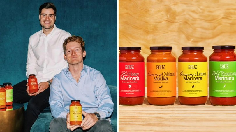 Two friends started up their business Sauz after deciding there was room to disrupt the staid supermarket pasta aisle — now they make $1 million a month.