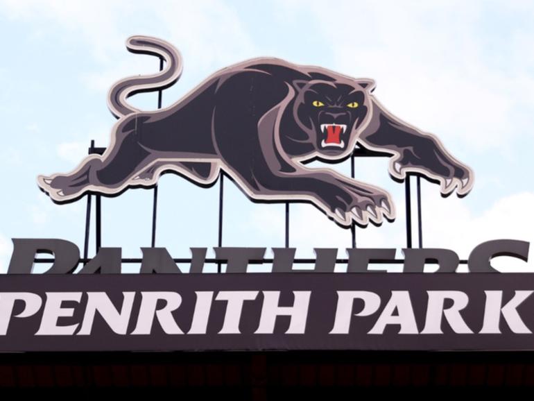 The Penrith Panthers’ logo at Penrith Park.