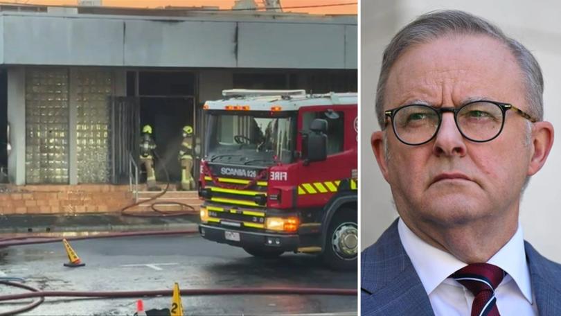 Anthony Albanese has slammed the 'hate' arson attack on a Melbourne Jewish synagogue. 