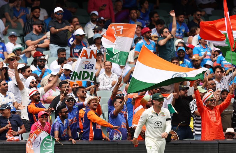 Indian fans are out in force in Adelaide.