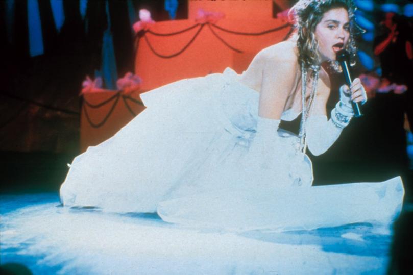 Madonna performing on the 1984 MTV Video Music Awards.