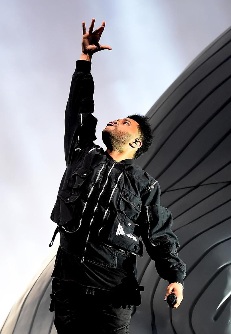 The Weeknd performs onstage during the 2018 Coachella Valley Music And Arts Festival.