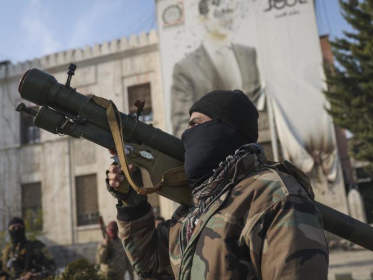 Syrian rebel fighters are closing in on key cities around the country, including Damascus. (AP PHOTO)