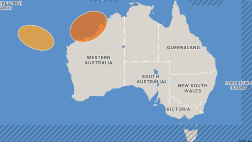 A tropical low of the WA coast currently has a moderate risk of forming into a cyclone over the weekend. 