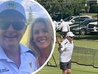 Images have emerged of Prime Minister Anthony Albanese playing tennis in Cottesloe. Pictured: Anthony Albanese and club member Elizabeth Pell.