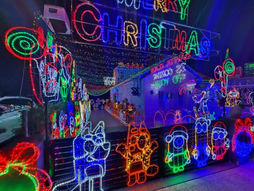 At 7 South Street, Tempe you’ll find a massive Christmas light display “the whole family will enjoy”.