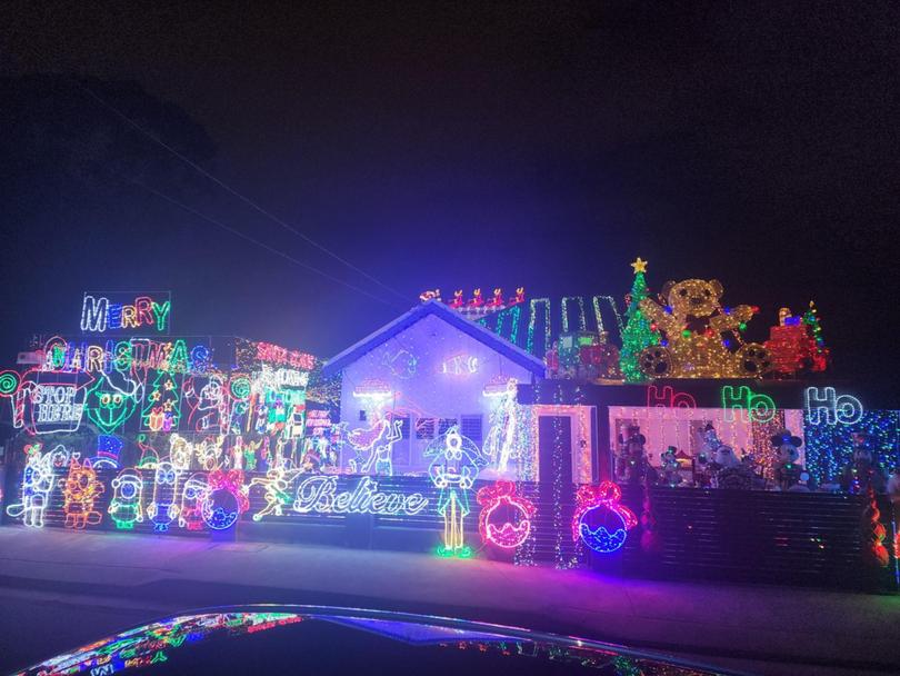 At 7 South Street, Tempe you’ll find a massive Christmas light display “the whole family will enjoy”.