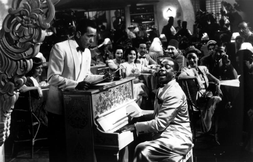 Dooley Wilson and Humphrey Bogart in Casablanca.