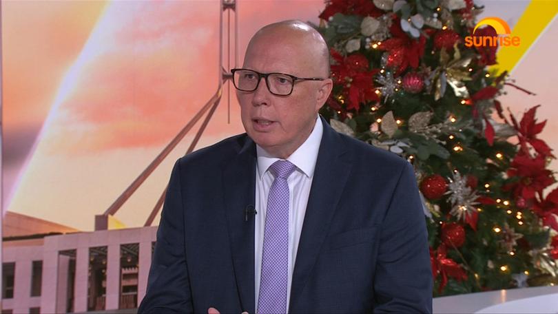 Opposition leader Peter Dutton appeared on Sunrise on Thursday, hinting a major change to Aboriginal flag
on the Sydney Harbour Bridge if elected.