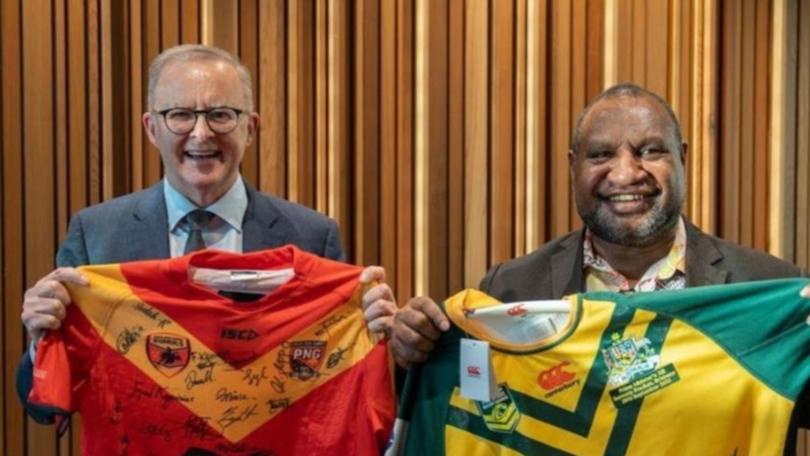 Australian Prime Minister Anthony Albanese and PNG Prime Minister James Marape are both NRL fans. 