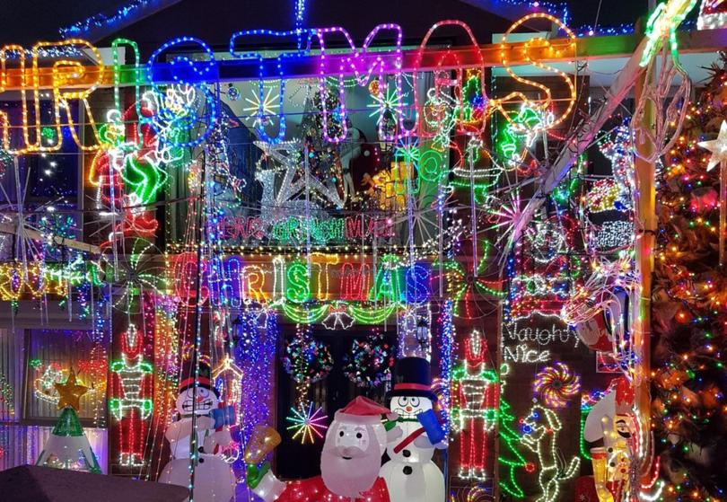 Sunglasses are optional but recommended for this Christmas light display at 59 Viney Street, Clarinda.