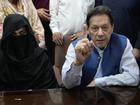 Pakistan's former Prime Minister Imran Khan and wife Bushra Bibi were indicted over gifts they kept. (AP PHOTO)