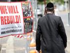 The firebombing of a synagogue has led to an outpouring of community support and anger.