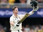 Steve Smith celebrates his ton.