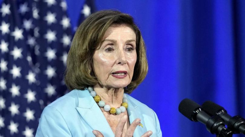 US representative Nancy Pelosi has been injured while on an overseas trip. (AP PHOTO)