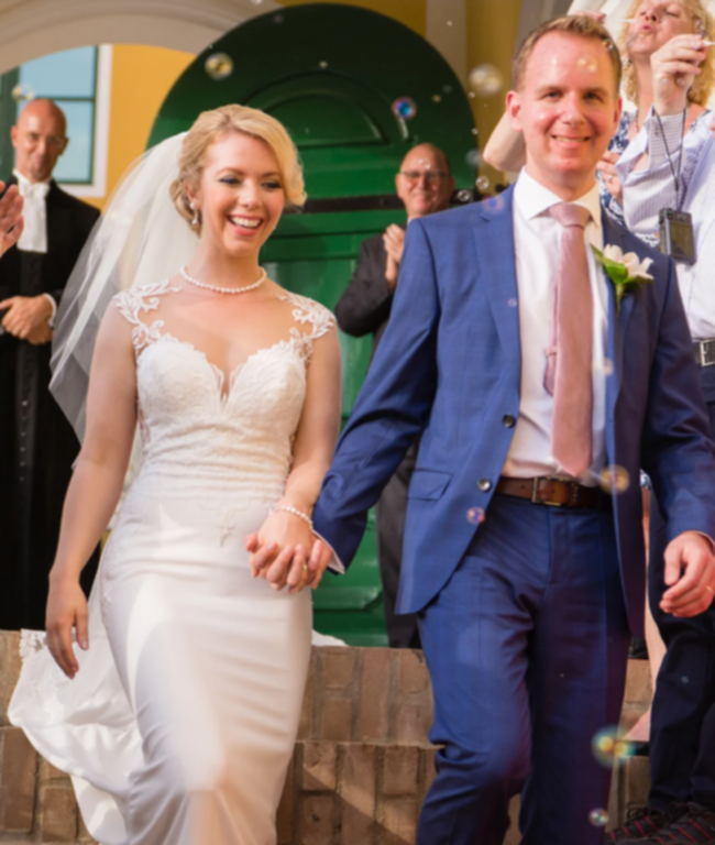 Jennea and Arthur on their wedding day in Curacao. Arthur calls the day “incredible and very memorable.”