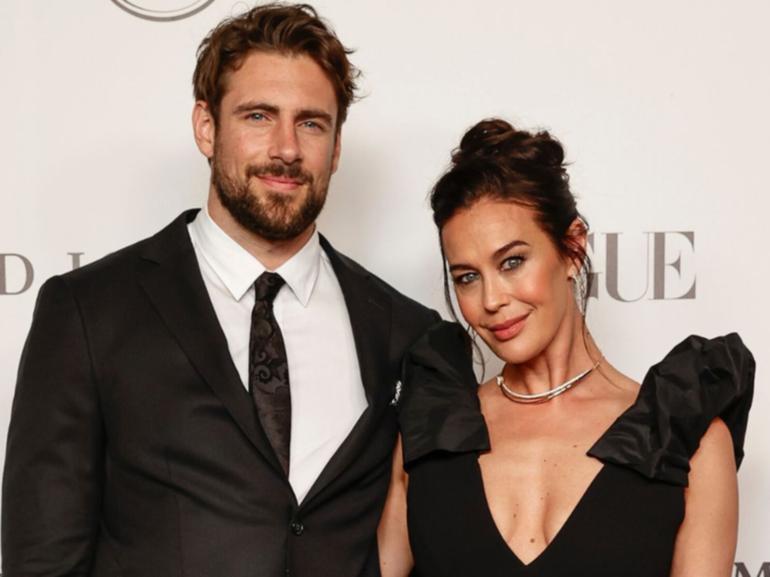 Megan Gale and Shaun Hampson are proud parents and have a happy relationship ... but the wedding just hasn’t happened. 