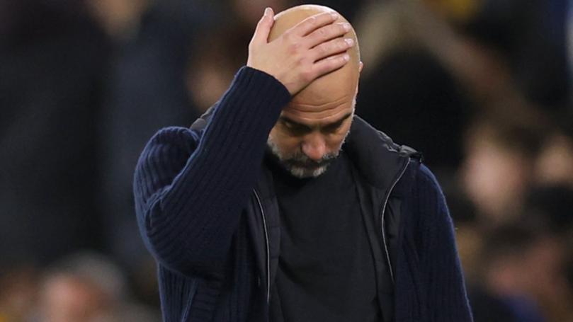 Pep Guardiola’s Man City side are nine points off the EPL lead after losing the derby to United.