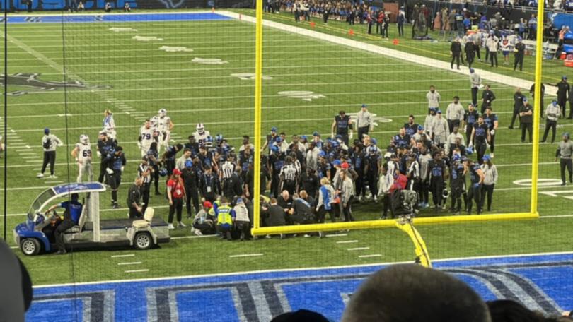 Khalil Dorsey was seriously injured during the Lions-Bills game this morning.