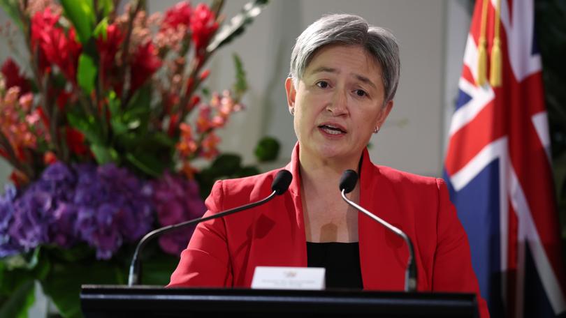 Foreign Minister Penny Wong has arrived in London to discuss Ukraine, China and AUKUS with their British counterparts.