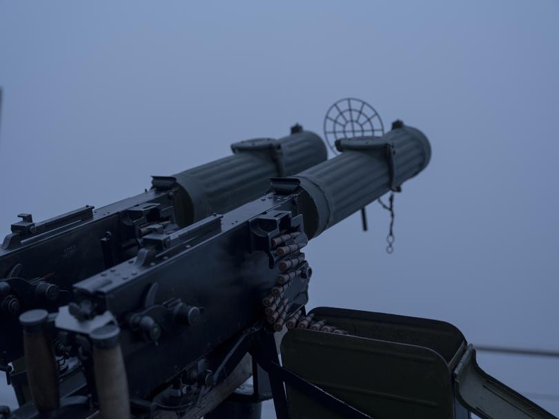 A machine gun used by the air defence unit. 