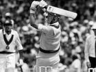 Australian batsman Kim Hughes in action in the Boxing Day Test, 1981.