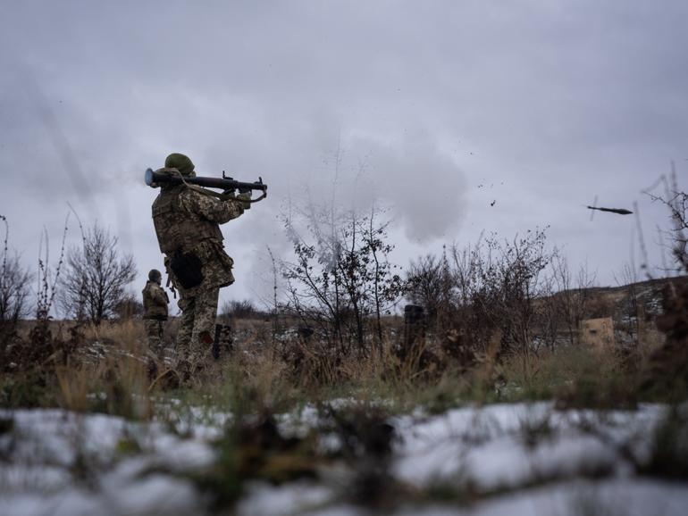 A Ukrainian serviceman of 24th brigade fires a RPG during a training exercise in Donetsk. Ukrainian forces are reporting North Korean troop losses in Kursk.