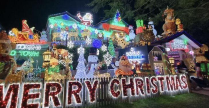 Spot Olaf on the roof with other Christmas characters here at 48 Daisy Street, Grange, in Brisbane’s inner north.