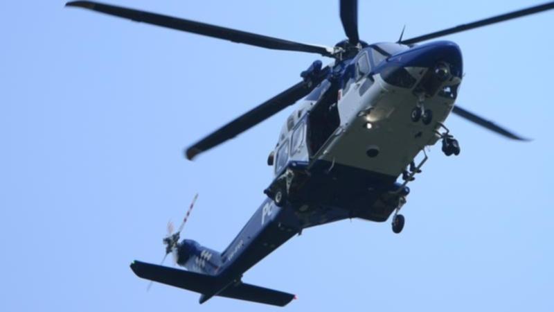 The police air wing had to winch a girl aboard.