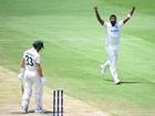 Jasprit Bumrah celebrates after dismissing Marnus Labuschagne.