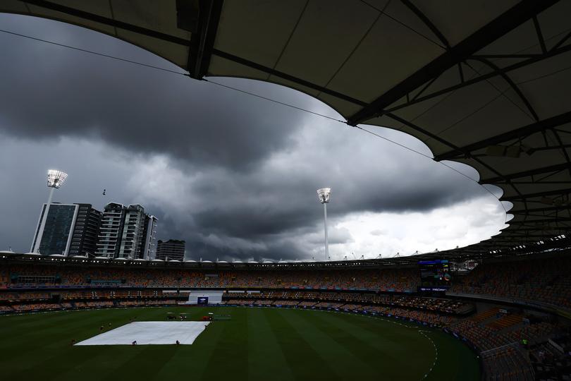 The view at the Gabba on the morning of Day 5.