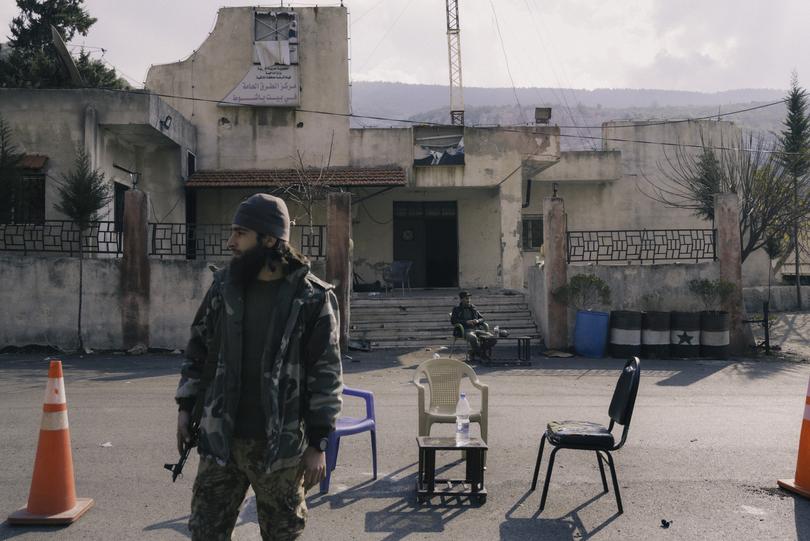 An HTS checkpoint in the village of Beit Yashout in Latakia. 