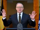 Australian Prime Minister Anthony Albanese speaks at Parliament House in Canberra, Friday, December 20, 2024. 