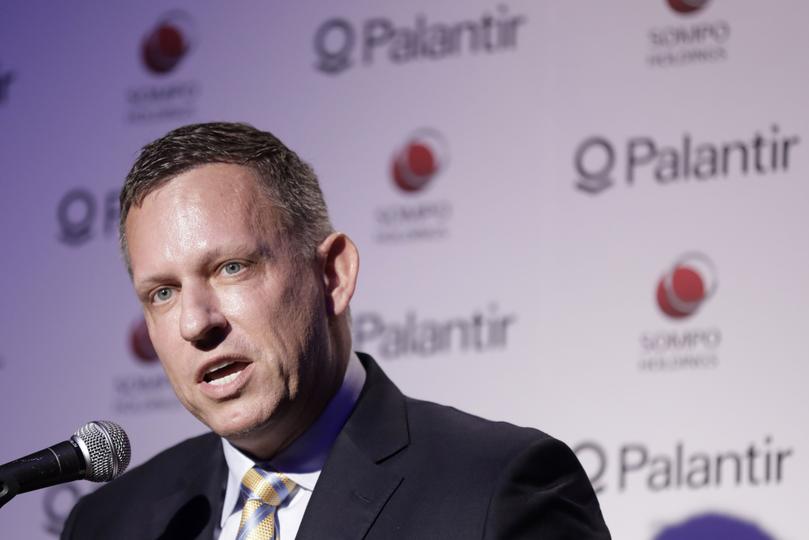 Peter Thiel, co-founder and chairman of Palantir Technologies Inc.