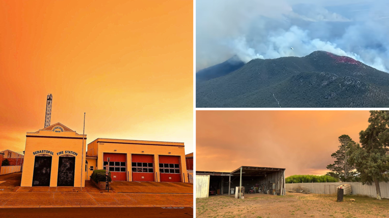 Two communities are under threat as an afternoon wind change threatens to push an out of control bushfire towards them.