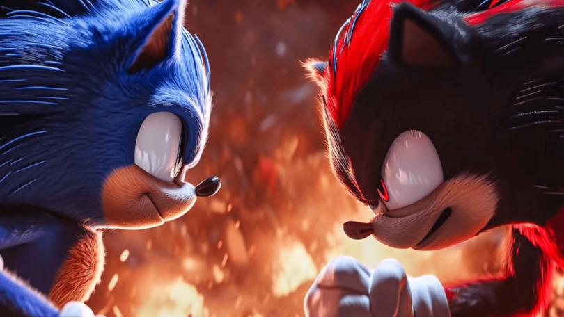 Sonic faces off against his dark self.