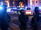 Special police officers at the scene after at least two people were killed at the Christmas market in Magdeburg, Germany.